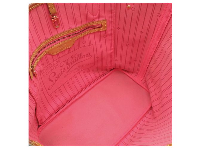 Sac Cabas Louis Vuitton Monogram Rose Neverfull MM - vue 8