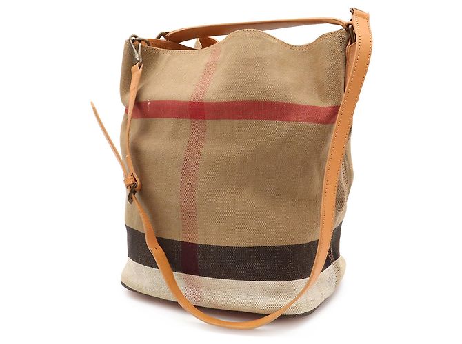 Saco de Ombro Burberry Ashby Medium Hobo Nova Check - vista 3