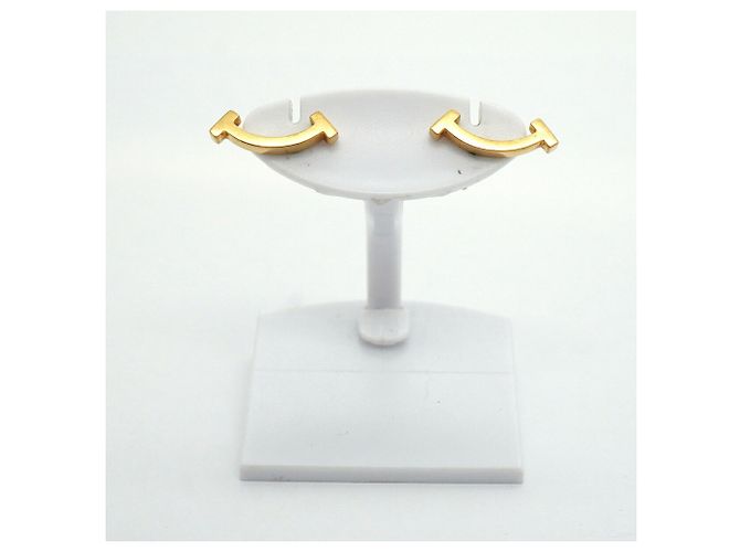 Autre Marque Tiffany & Co. T Smile Mini Ohrringe in 18K Gelbgold - Ansicht 2