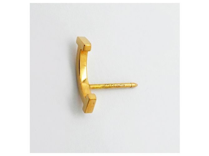 Autre Marque Tiffany & Co. T Smile Mini Ohrringe in 18K Gelbgold - Ansicht 4