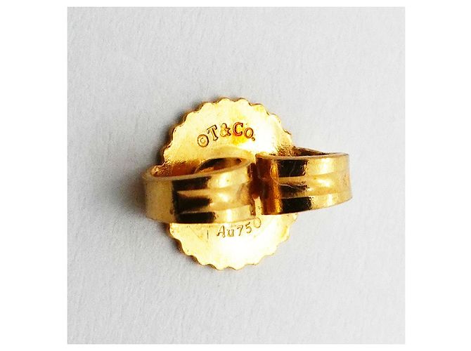 Autre Marque Tiffany & Co. T Smile Mini Ohrringe in 18K Gelbgold - Ansicht 5
