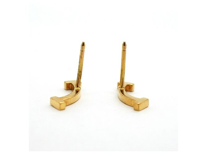 Autre Marque Tiffany & Co. T Smile Mini Ohrringe in 18K Gelbgold - Ansicht 8