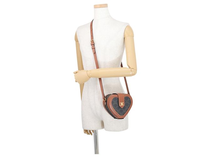 Céline Borsa a tracolla in pelle Celine Triomphe Heart - vista 4