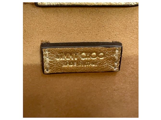 Mini sac à main cabas Jimmy Choo avec strass dorés - vue 17