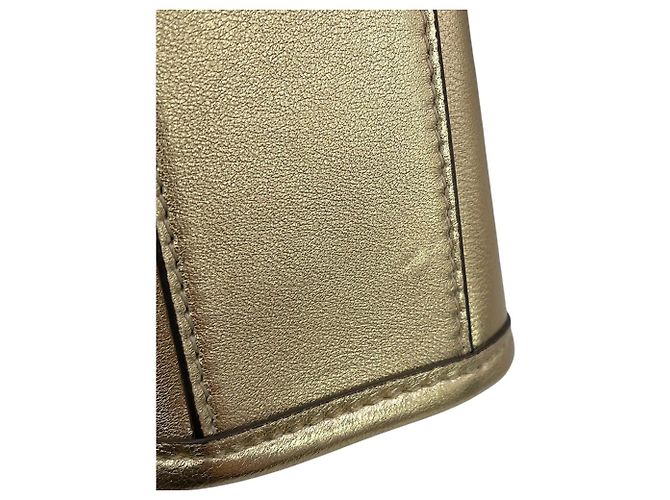 Mini sac à main cabas Jimmy Choo avec strass dorés - vue 8