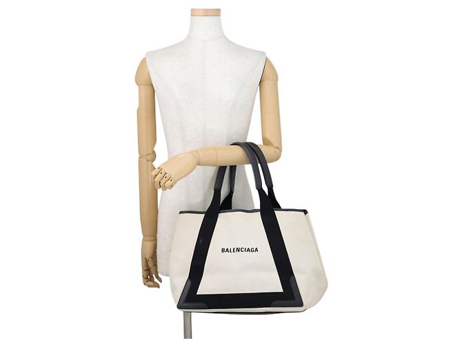 Everyday Borsa Tote Balenciaga Nera e Avorio - vista 4