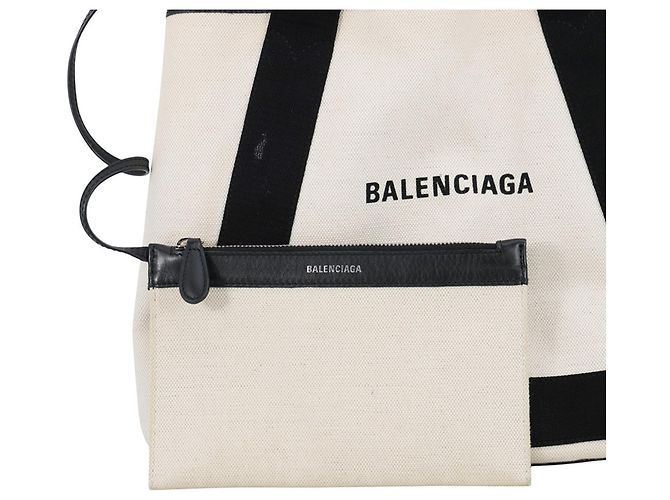 Everyday Borsa Tote Balenciaga Nera e Avorio - vista 6
