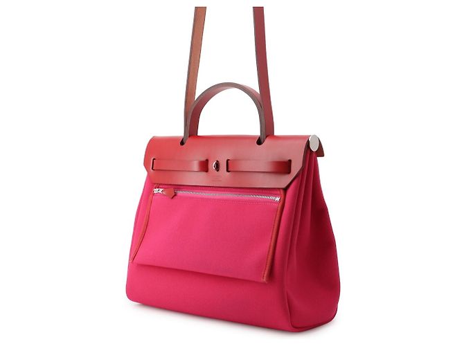 Hermès Borsa Hermes Herbag Zip PM in Rouge Piment - vista 2
