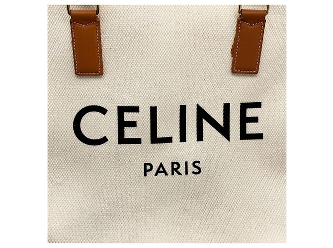 Céline Celine Horizontal Cabas Canvas Tote Bag - view 16