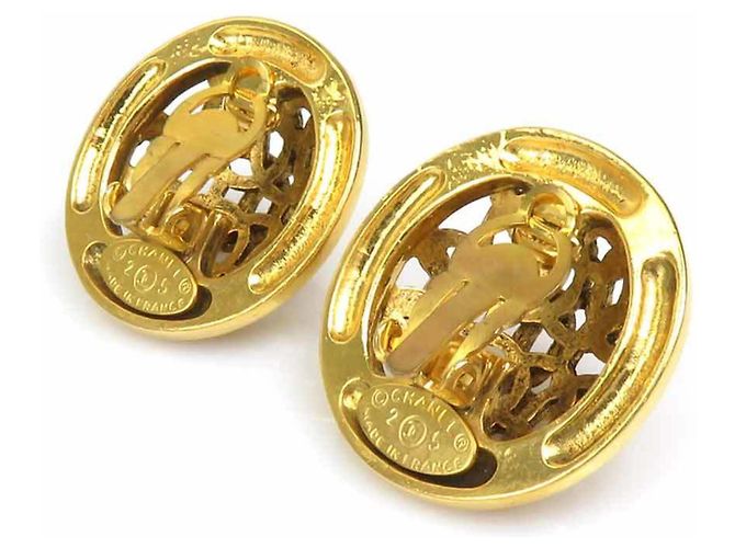 Brincos de pressão Chanel Gold - vista 3