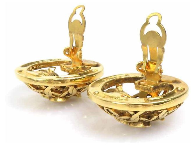 Brincos de pressão Chanel Gold - vista 6