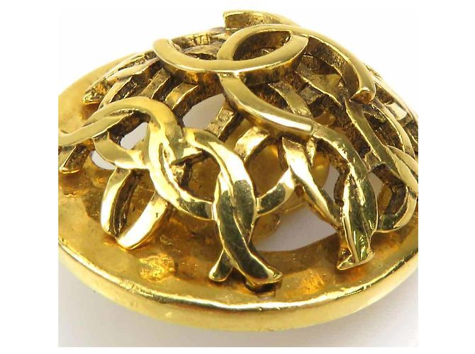 Brincos de pressão Chanel Gold - vista 7