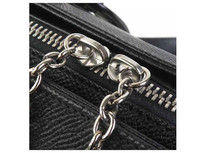 Bulgari Bvlgari Handtasche aus schwarzem Leder - Ansicht 11