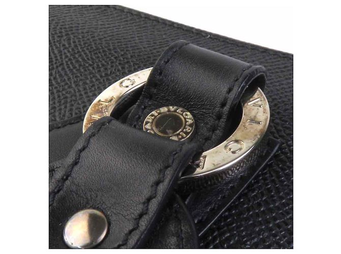 Bulgari Bvlgari Handtasche aus schwarzem Leder - Ansicht 12