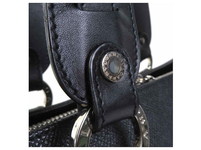 Bulgari Bvlgari Handtasche aus schwarzem Leder - Ansicht 13