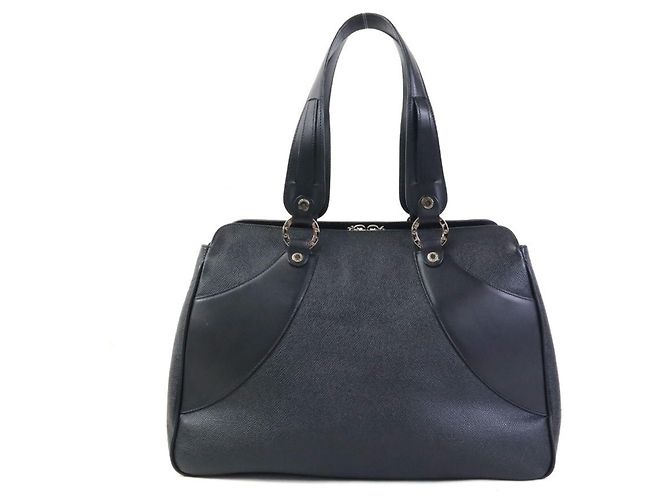 Bulgari Bvlgari Handtasche aus schwarzem Leder - Ansicht 3