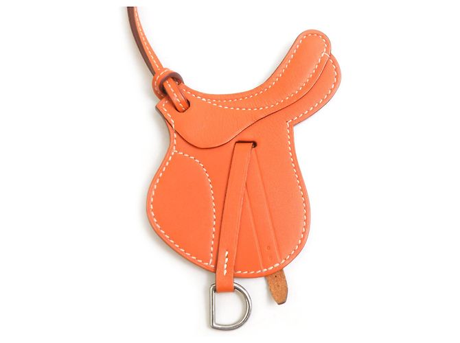 Hermès Charm per borsa Hermes in pelle Swift Orange - vista 2