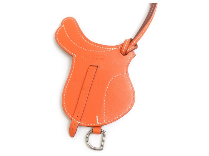 Hermès Charm per borsa Hermes in pelle Swift Orange - vista 3