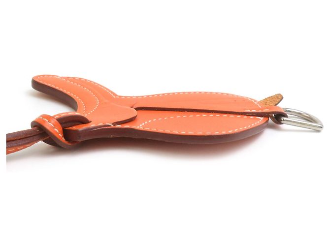 Hermès Charm per borsa Hermes in pelle Swift Orange - vista 4