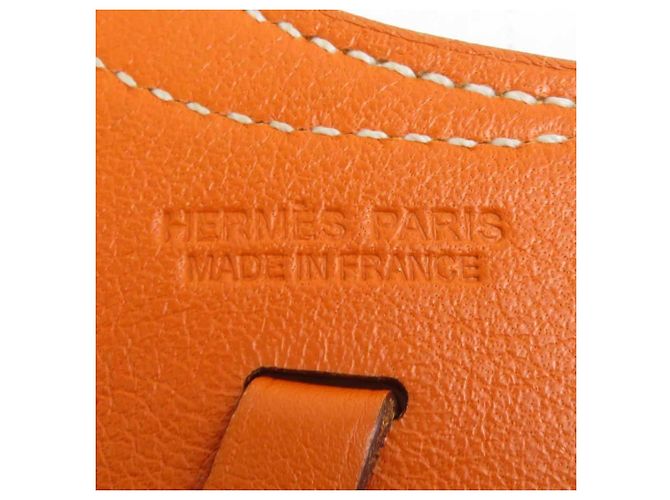 Hermès Charm per borsa Hermes in pelle Swift Orange - vista 8