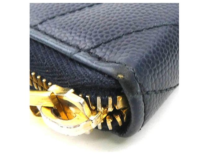Autre Marque Portafoglio lungo in pelle blu navy Saint Laurent - vista 9