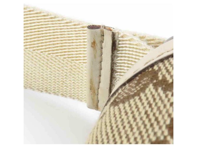 Bolsa de Ombro Gucci em Lona GG e Couro - vista 12