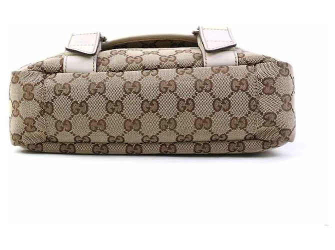 Bolsa de Ombro Gucci em Lona GG e Couro - vista 4