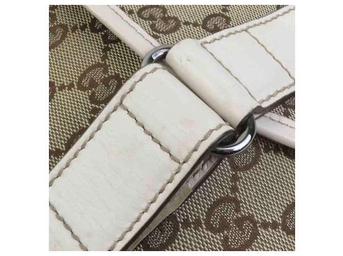 Bolsa de Ombro Gucci em Lona GG e Couro - vista 8