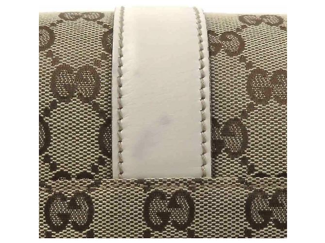 Bolsa de Ombro Gucci em Lona GG e Couro - vista 9
