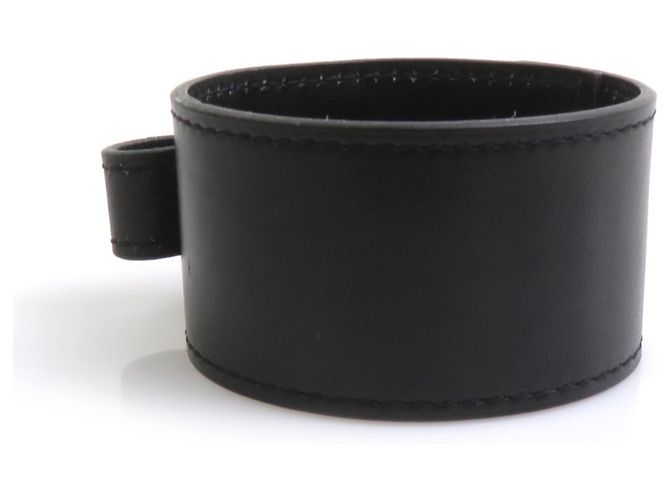 Hermès Hermes Charm Armband aus schwarzem Leder - Ansicht 3