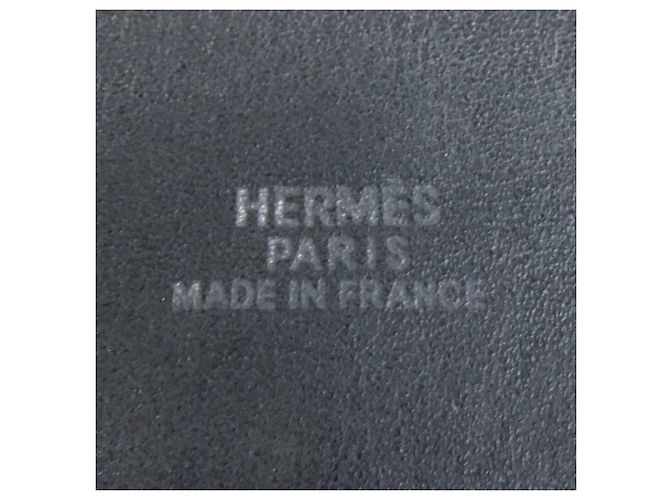 Hermès Hermes Charm Armband aus schwarzem Leder - Ansicht 7