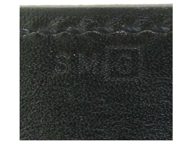 Hermès Hermes Charm Armband aus schwarzem Leder - Ansicht 8