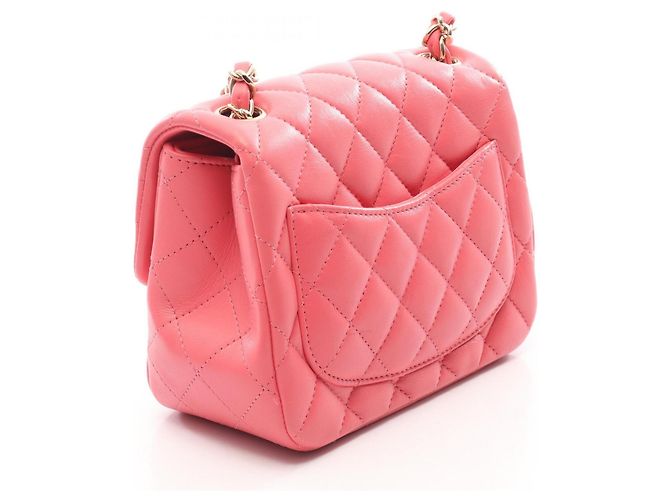 Bolso de hombro Chanel Mini Matelassé Rosa - vista 2
