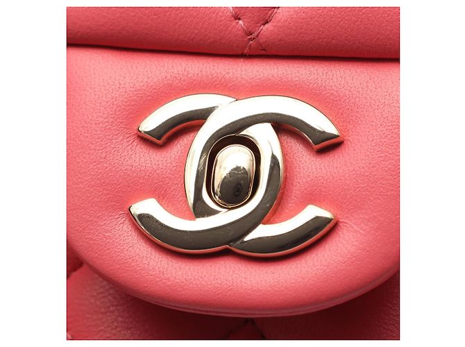 Bolso de hombro Chanel Mini Matelassé Rosa - vista 8