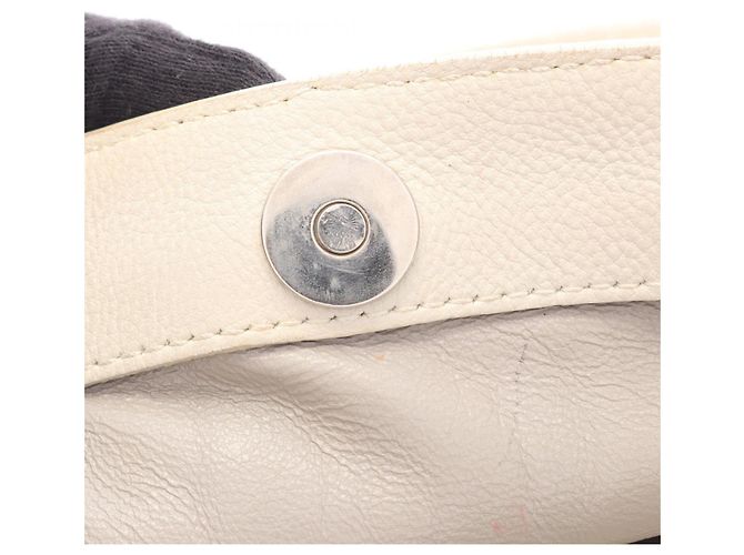 Bolsa de ombro Christian Dior em couro marfim - vista 17