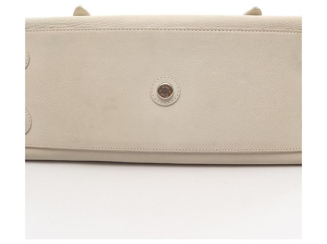 Bolsa de ombro Christian Dior em couro marfim - vista 7