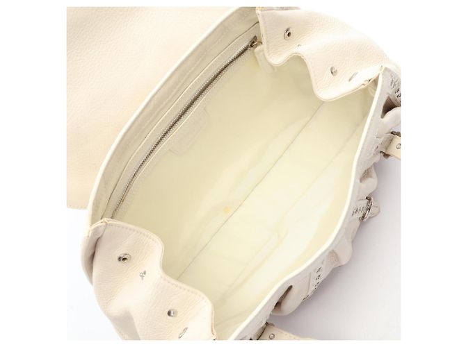 Saco Tote Christian Dior em couro branco - vista 3