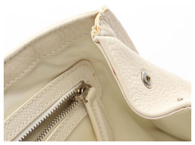 Saco Tote Christian Dior em couro branco - vista 6