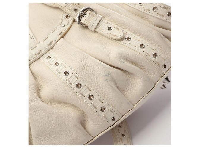 Saco Tote Christian Dior em couro branco - vista 8