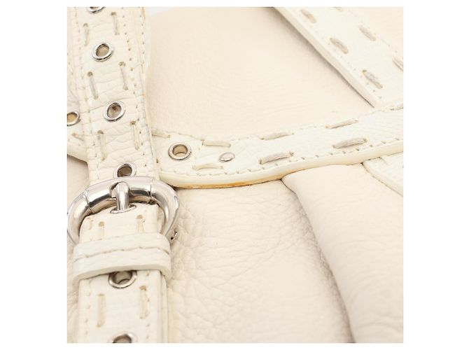 Saco Tote Christian Dior em couro branco - vista 9