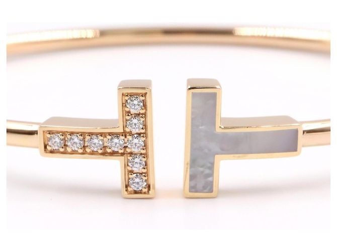 Autre Marque Tiffany & Co. T-Wire Diamond Shell Bangle - view 4