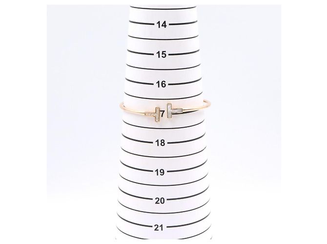 Autre Marque Tiffany & Co. T-Wire Diamond Shell Bangle - view 5