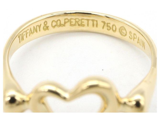 Autre Marque Anello Tiffany & Co. Elsa Peretti Open Heart in oro giallo 18K - vista 4