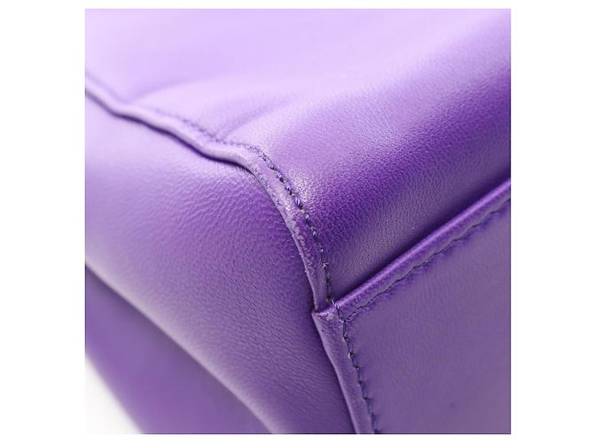 Bolsa Fendi Mini Peekaboo 2-Way em couro roxo - vista 5