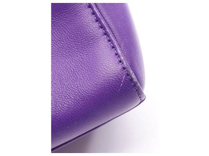 Bolsa Fendi Mini Peekaboo 2-Way em couro roxo - vista 6