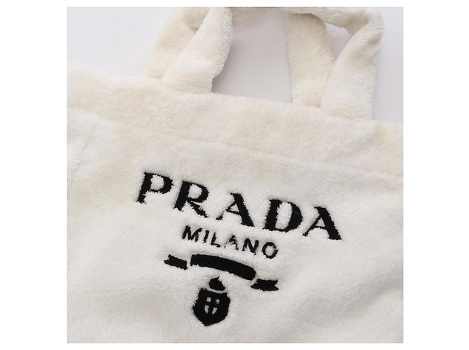 Prada Terry Lettering Logo Tote Bag - view 10