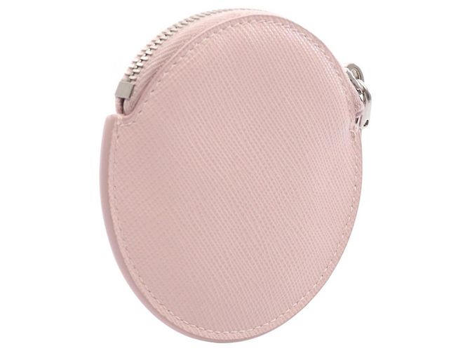 Prada Pink Saffiano Leather Coin Purse - view 2