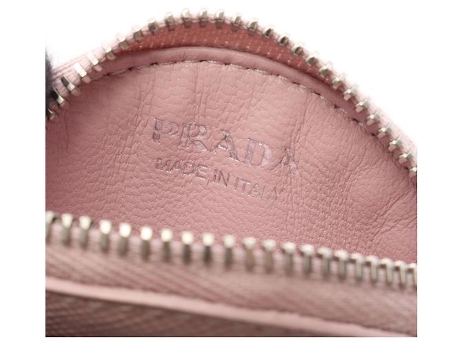 Prada Pink Saffiano Leather Coin Purse - view 4