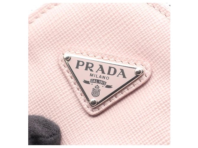 Prada Pink Saffiano Leather Coin Purse - view 8