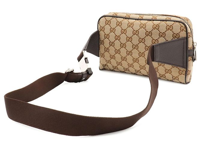 Borsa a tracolla Gucci GG Canvas Marrone Beige - vista 3